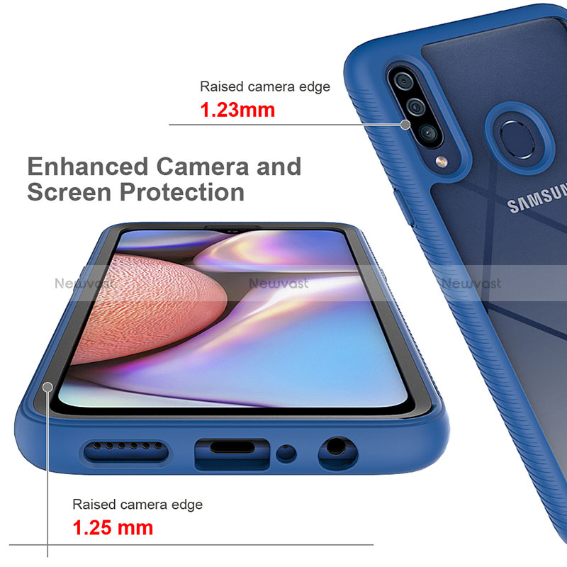 Silicone Transparent Frame Case Cover 360 Degrees ZJ1 for Samsung Galaxy A20s