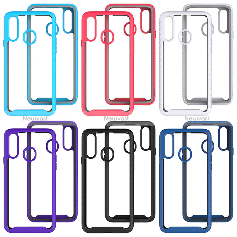 Silicone Transparent Frame Case Cover 360 Degrees ZJ1 for Samsung Galaxy A20s