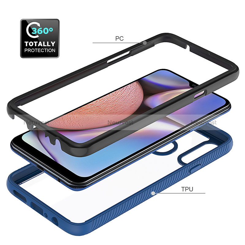 Silicone Transparent Frame Case Cover 360 Degrees ZJ1 for Samsung Galaxy A20s