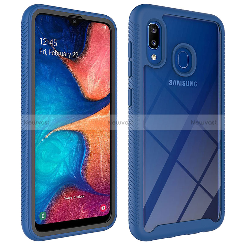 Silicone Transparent Frame Case Cover 360 Degrees ZJ1 for Samsung Galaxy A30