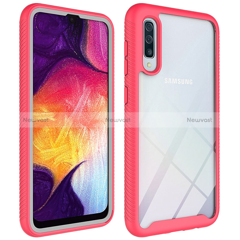 Silicone Transparent Frame Case Cover 360 Degrees ZJ1 for Samsung Galaxy A30S