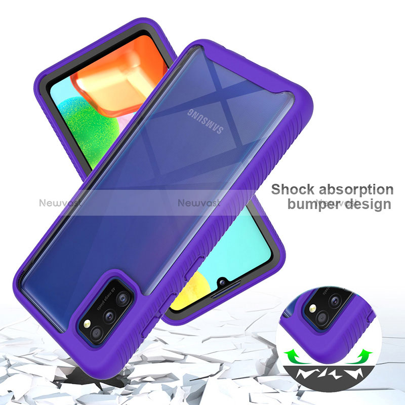 Silicone Transparent Frame Case Cover 360 Degrees ZJ1 for Samsung Galaxy A41