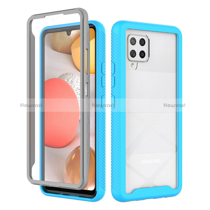 Silicone Transparent Frame Case Cover 360 Degrees ZJ1 for Samsung Galaxy A42 5G