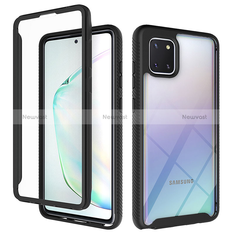 Silicone Transparent Frame Case Cover 360 Degrees ZJ1 for Samsung Galaxy A81