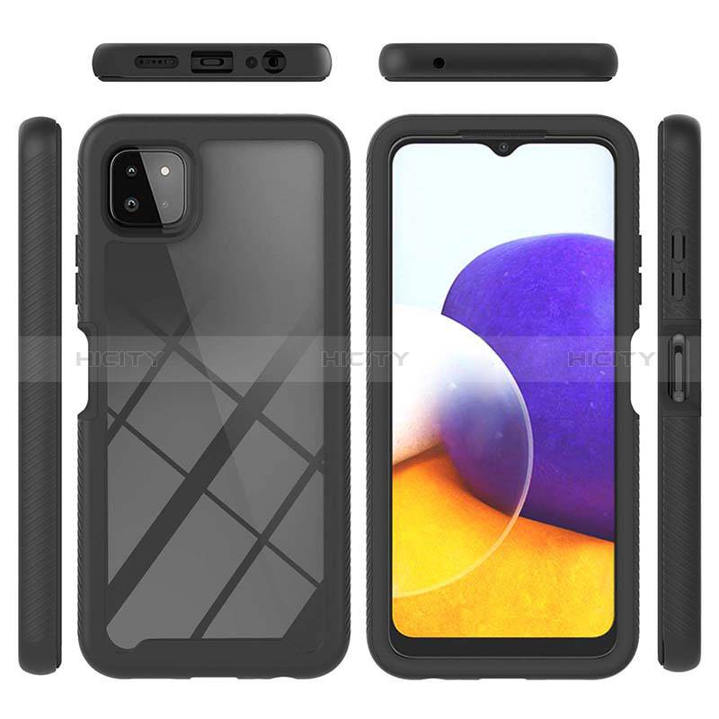 Silicone Transparent Frame Case Cover 360 Degrees ZJ1 for Samsung Galaxy F42 5G