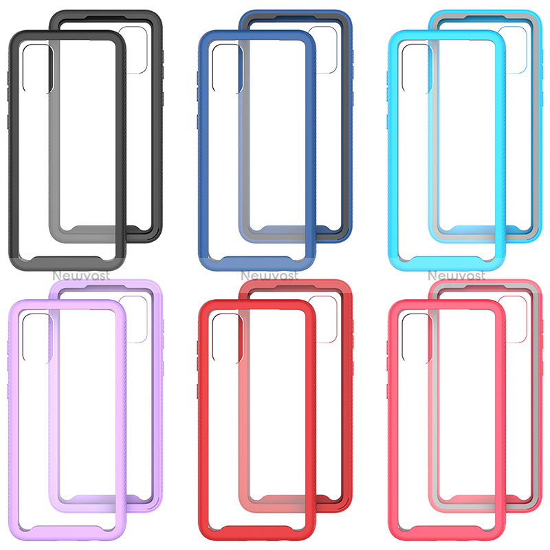 Silicone Transparent Frame Case Cover 360 Degrees ZJ1 for Samsung Galaxy M04