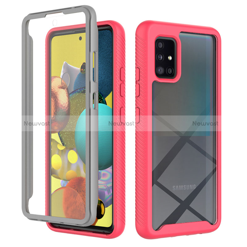 Silicone Transparent Frame Case Cover 360 Degrees ZJ1 for Samsung Galaxy M40S