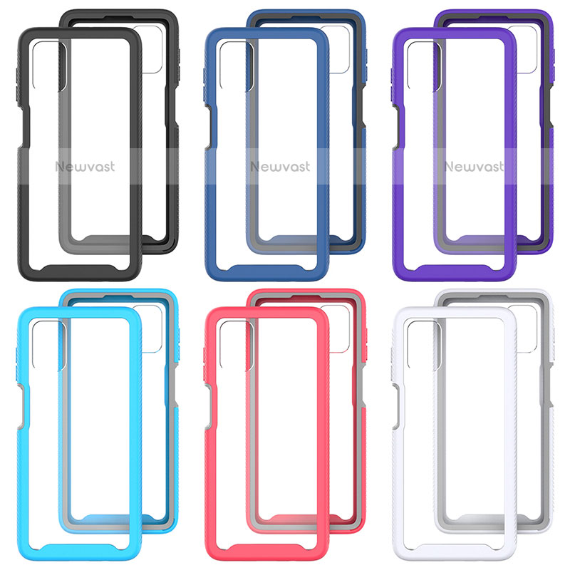 Silicone Transparent Frame Case Cover 360 Degrees ZJ1 for Samsung Galaxy M51