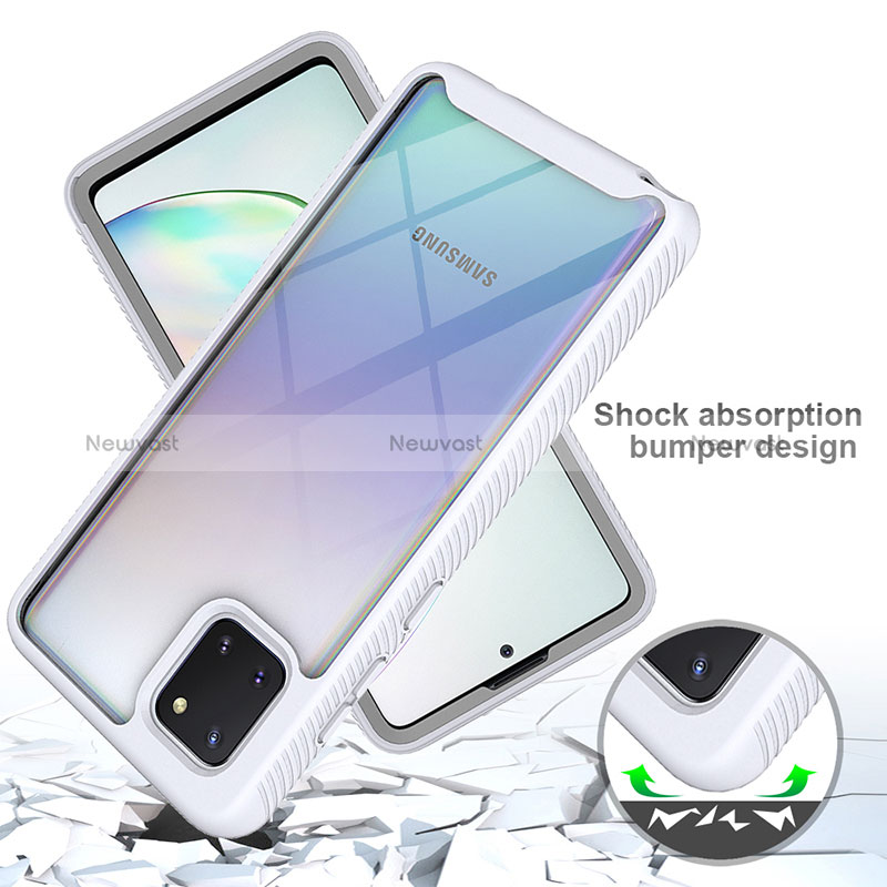 Silicone Transparent Frame Case Cover 360 Degrees ZJ1 for Samsung Galaxy M60s