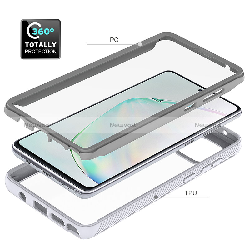 Silicone Transparent Frame Case Cover 360 Degrees ZJ1 for Samsung Galaxy M60s