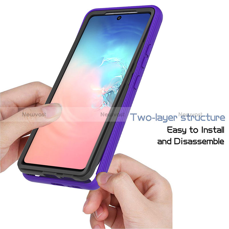 Silicone Transparent Frame Case Cover 360 Degrees ZJ1 for Samsung Galaxy M80S