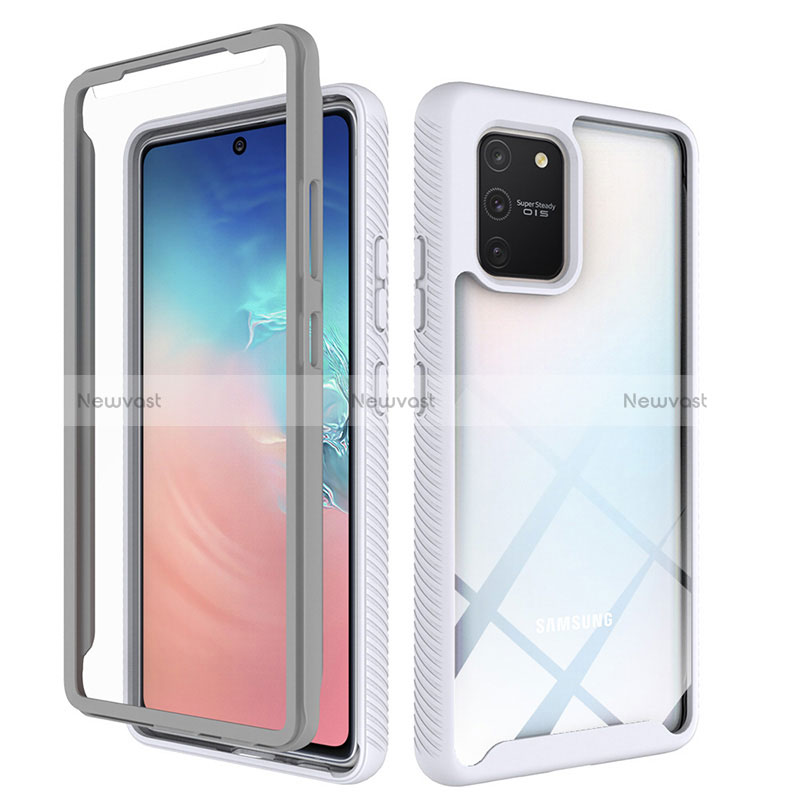 Silicone Transparent Frame Case Cover 360 Degrees ZJ1 for Samsung Galaxy S10 Lite