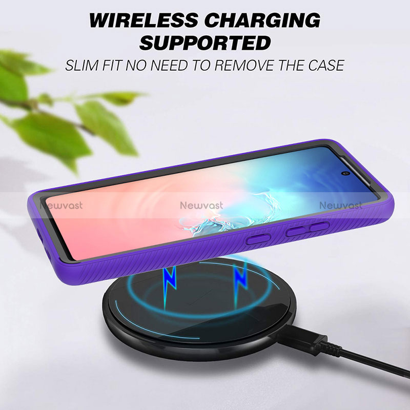 Silicone Transparent Frame Case Cover 360 Degrees ZJ1 for Samsung Galaxy S10 Lite