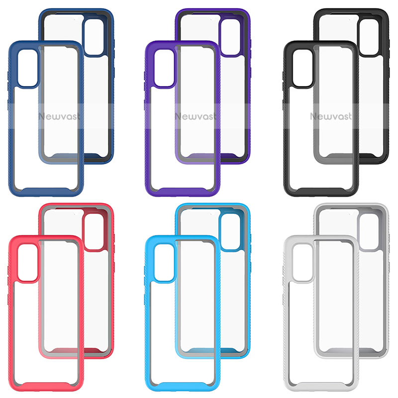 Silicone Transparent Frame Case Cover 360 Degrees ZJ1 for Samsung Galaxy S20