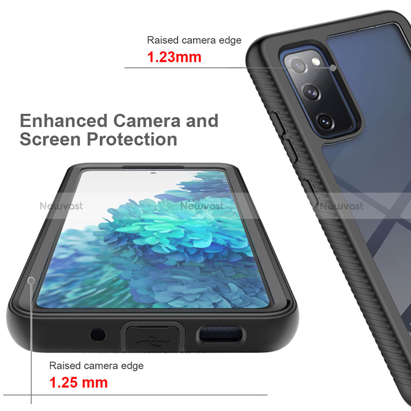 Silicone Transparent Frame Case Cover 360 Degrees ZJ1 for Samsung Galaxy S20 FE 4G