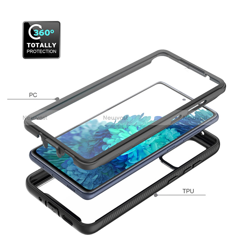 Silicone Transparent Frame Case Cover 360 Degrees ZJ1 for Samsung Galaxy S20 FE 4G