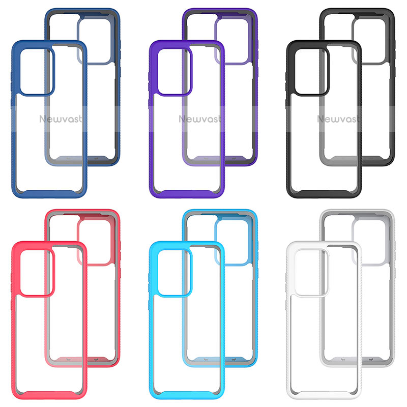 Silicone Transparent Frame Case Cover 360 Degrees ZJ1 for Samsung Galaxy S20 Ultra