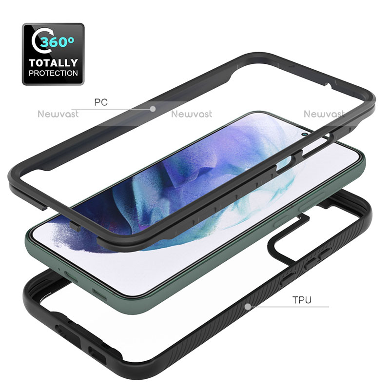 Silicone Transparent Frame Case Cover 360 Degrees ZJ1 for Samsung Galaxy S23 5G