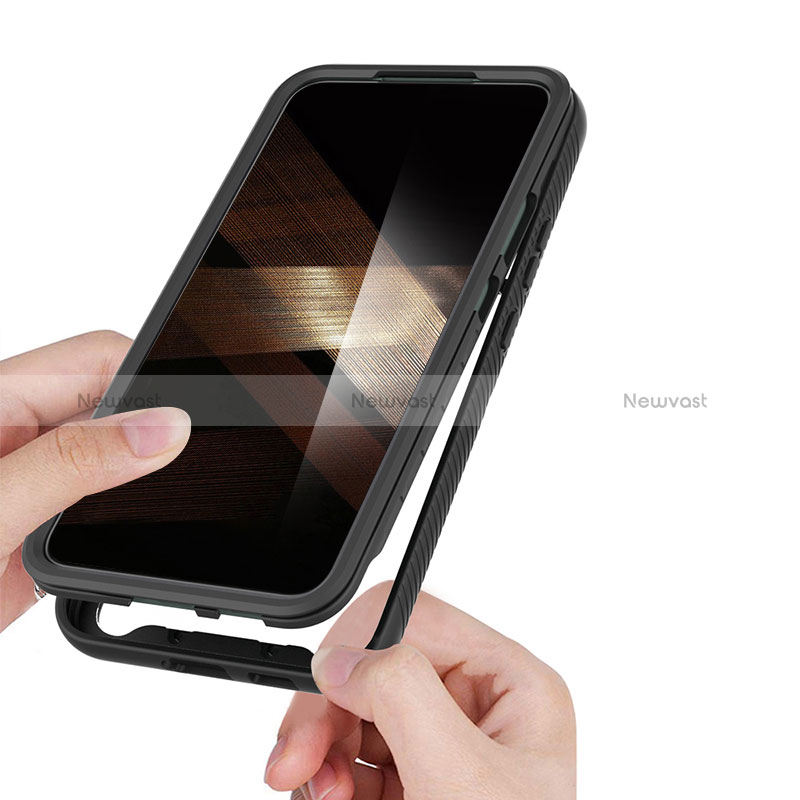 Silicone Transparent Frame Case Cover 360 Degrees ZJ1 for Samsung Galaxy S24 5G