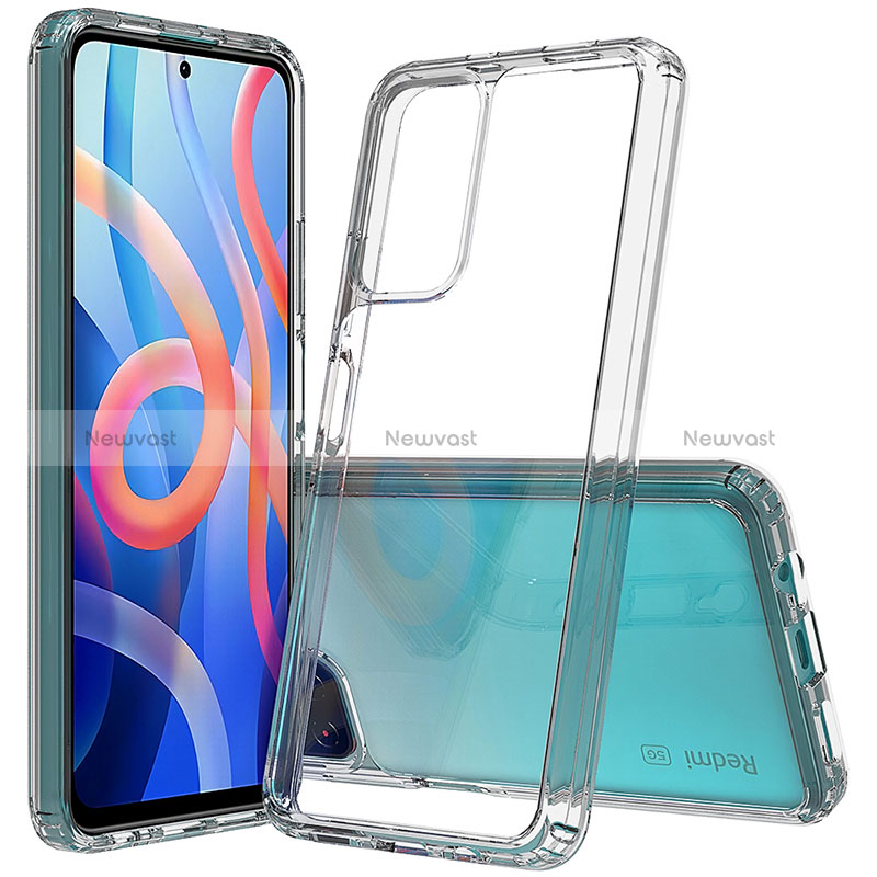 Silicone Transparent Frame Case Cover 360 Degrees ZJ1 for Xiaomi Redmi Note 11 5G