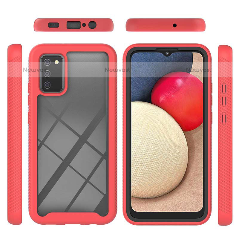 Silicone Transparent Frame Case Cover 360 Degrees ZJ2 for Samsung Galaxy A02s