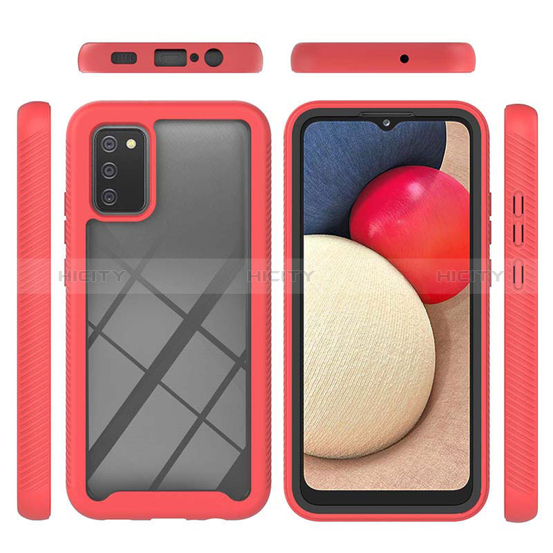 Silicone Transparent Frame Case Cover 360 Degrees ZJ2 for Samsung Galaxy A03s