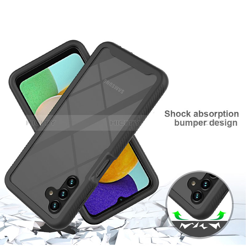 Silicone Transparent Frame Case Cover 360 Degrees ZJ2 for Samsung Galaxy A04s