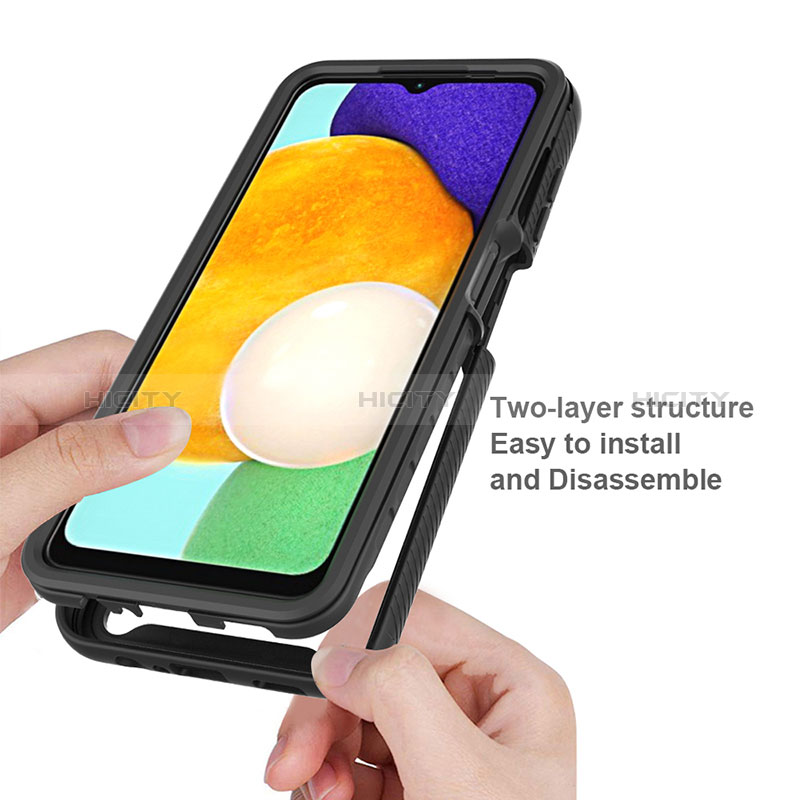 Silicone Transparent Frame Case Cover 360 Degrees ZJ2 for Samsung Galaxy A04s