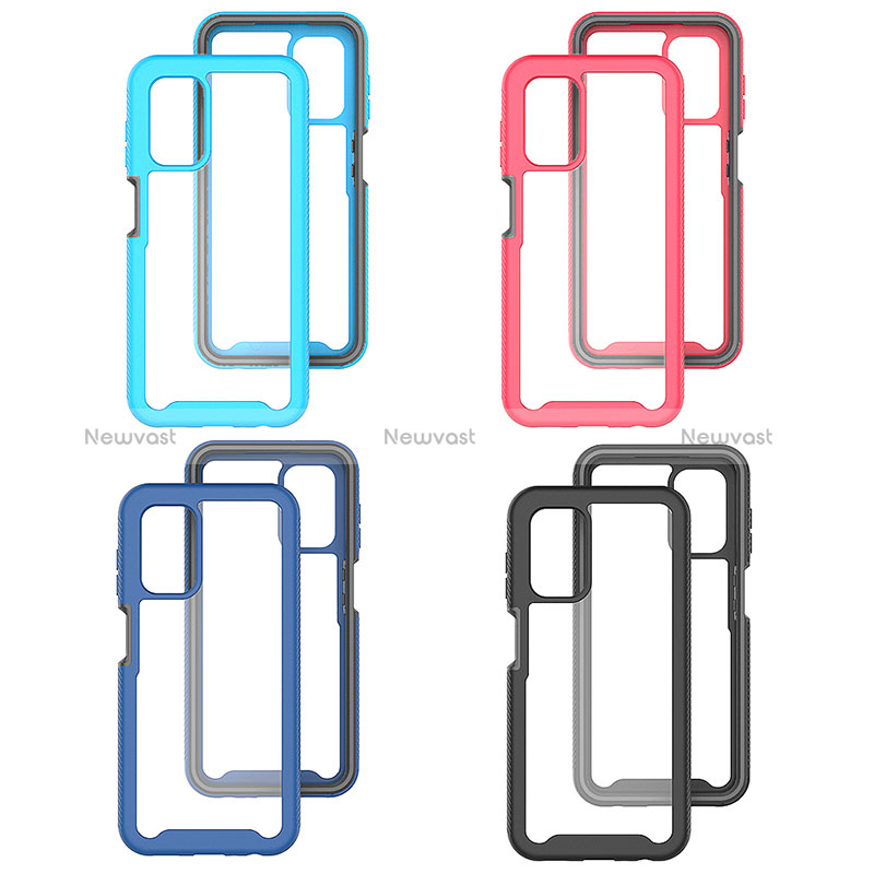 Silicone Transparent Frame Case Cover 360 Degrees ZJ2 for Samsung Galaxy A13 4G