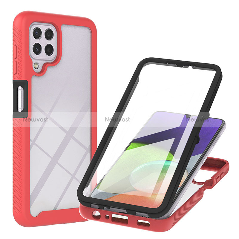 Silicone Transparent Frame Case Cover 360 Degrees ZJ2 for Samsung Galaxy A22 4G