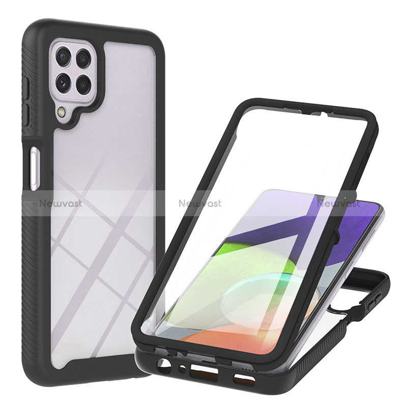 Silicone Transparent Frame Case Cover 360 Degrees ZJ2 for Samsung Galaxy A22 4G