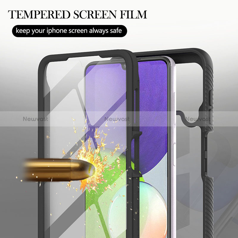 Silicone Transparent Frame Case Cover 360 Degrees ZJ2 for Samsung Galaxy A22 4G