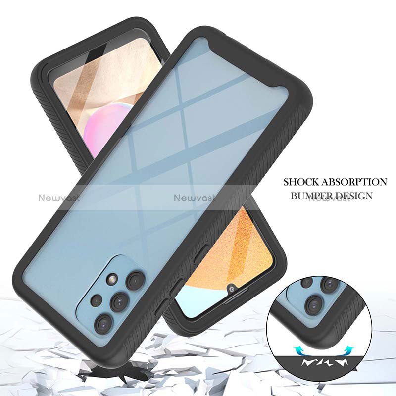 Silicone Transparent Frame Case Cover 360 Degrees ZJ2 for Samsung Galaxy A32 4G