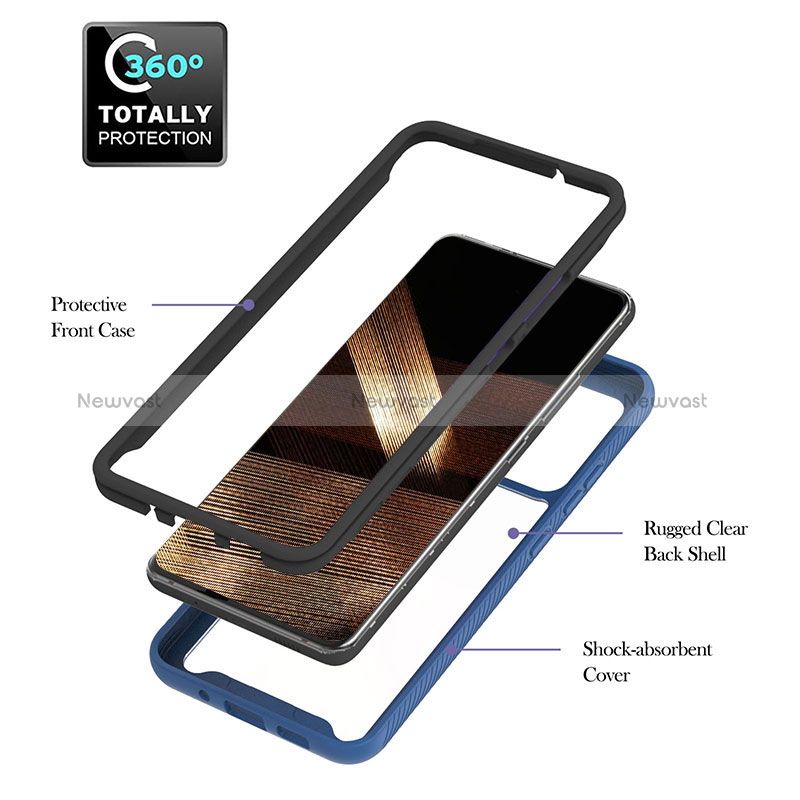 Silicone Transparent Frame Case Cover 360 Degrees ZJ2 for Samsung Galaxy A35 5G