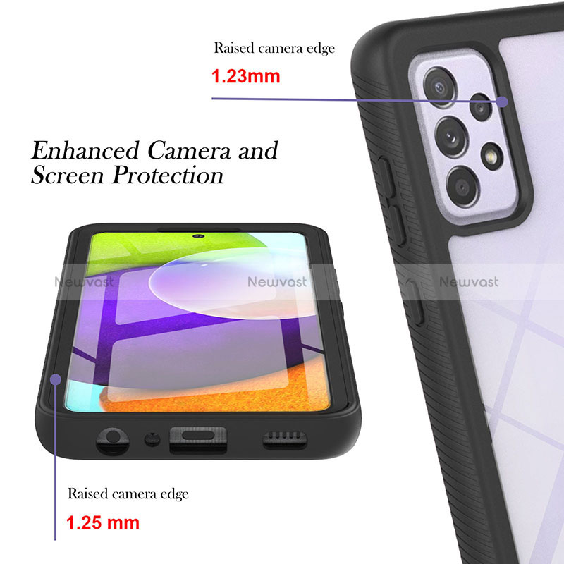 Silicone Transparent Frame Case Cover 360 Degrees ZJ2 for Samsung Galaxy A52 4G