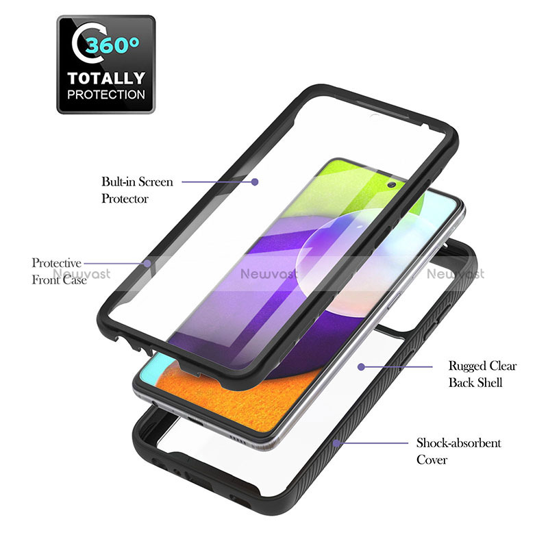 Silicone Transparent Frame Case Cover 360 Degrees ZJ2 for Samsung Galaxy A52 4G