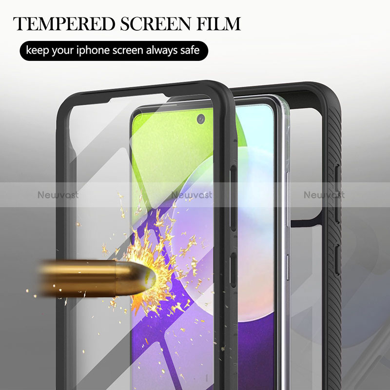 Silicone Transparent Frame Case Cover 360 Degrees ZJ2 for Samsung Galaxy A52 5G