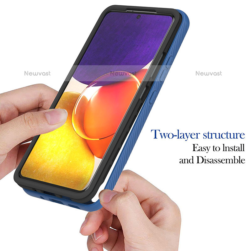 Silicone Transparent Frame Case Cover 360 Degrees ZJ2 for Samsung Galaxy Quantum2 5G