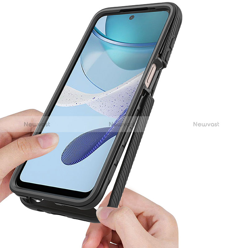 Silicone Transparent Frame Case Cover 360 Degrees ZJ3 for Motorola Moto G53 5G
