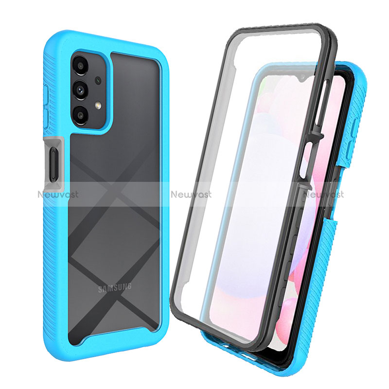 Silicone Transparent Frame Case Cover 360 Degrees ZJ3 for Samsung Galaxy A13 4G