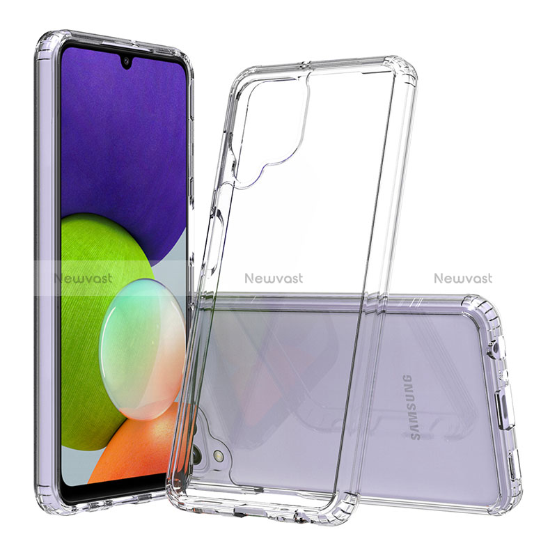 Silicone Transparent Frame Case Cover 360 Degrees ZJ3 for Samsung Galaxy A22 4G