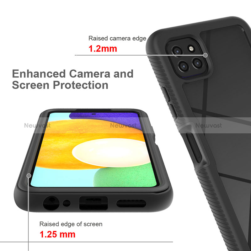 Silicone Transparent Frame Case Cover 360 Degrees ZJ3 for Samsung Galaxy A22s 5G