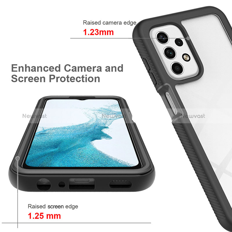 Silicone Transparent Frame Case Cover 360 Degrees ZJ3 for Samsung Galaxy A23 4G