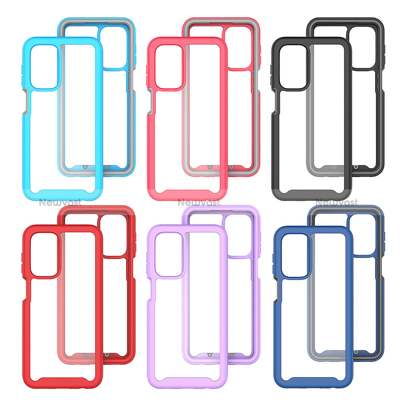 Silicone Transparent Frame Case Cover 360 Degrees ZJ3 for Samsung Galaxy A23 4G