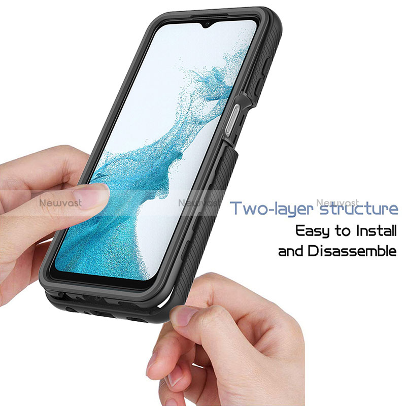 Silicone Transparent Frame Case Cover 360 Degrees ZJ3 for Samsung Galaxy A23 4G