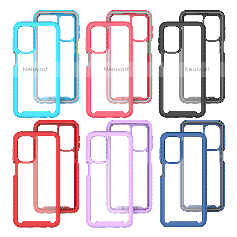 Silicone Transparent Frame Case Cover 360 Degrees ZJ3 for Samsung Galaxy A23 5G