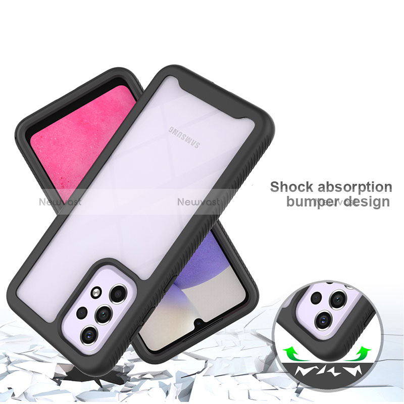 Silicone Transparent Frame Case Cover 360 Degrees ZJ3 for Samsung Galaxy A33 5G