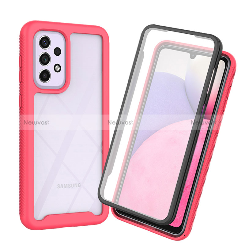 Silicone Transparent Frame Case Cover 360 Degrees ZJ3 for Samsung Galaxy A33 5G