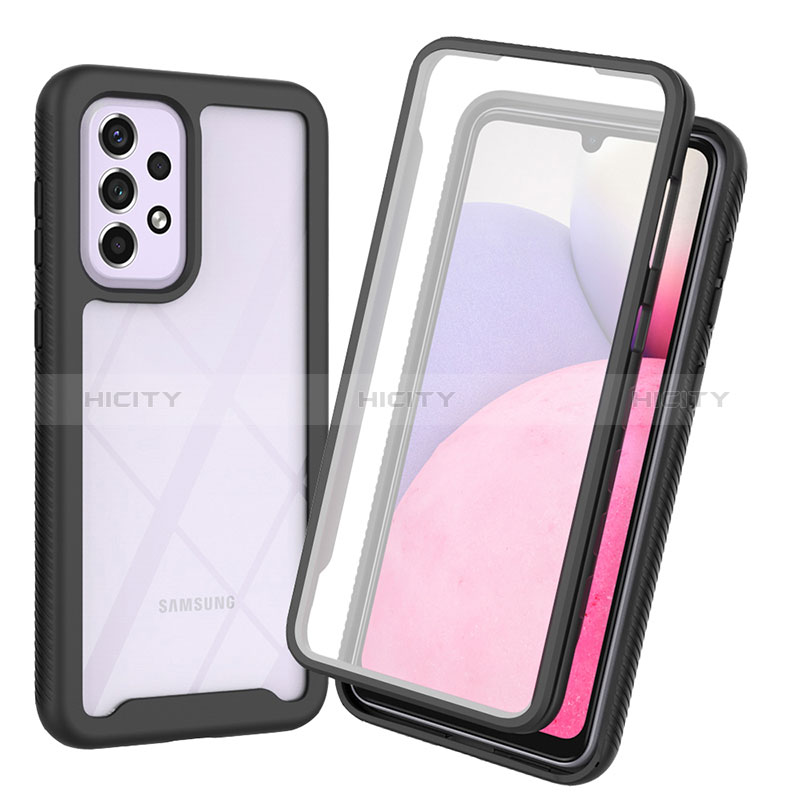 Silicone Transparent Frame Case Cover 360 Degrees ZJ3 for Samsung Galaxy A73 5G