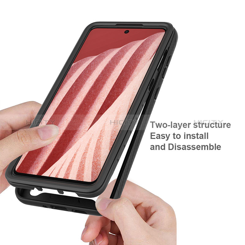 Silicone Transparent Frame Case Cover 360 Degrees ZJ3 for Samsung Galaxy A73 5G